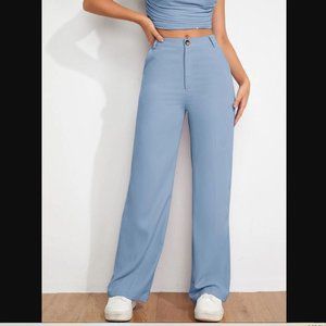 Women's Light Blue Straight Leg Pants